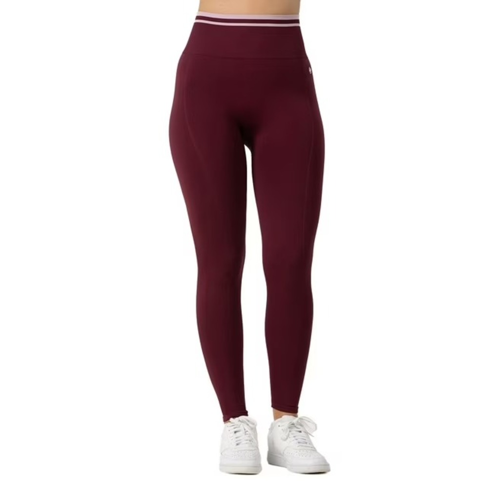 NWT Penn Womens Seamless High Waist Active Leggings Burgundy Size M